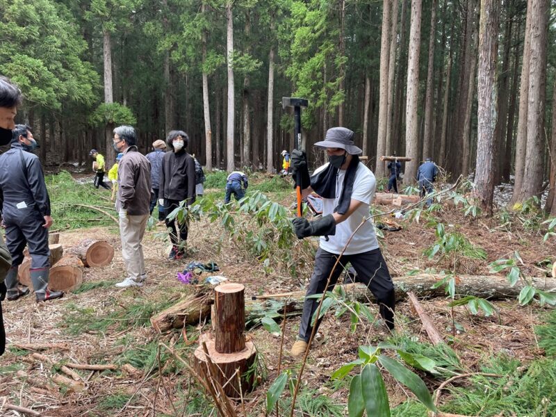 阿賀町DIYイベント薪割り体験会